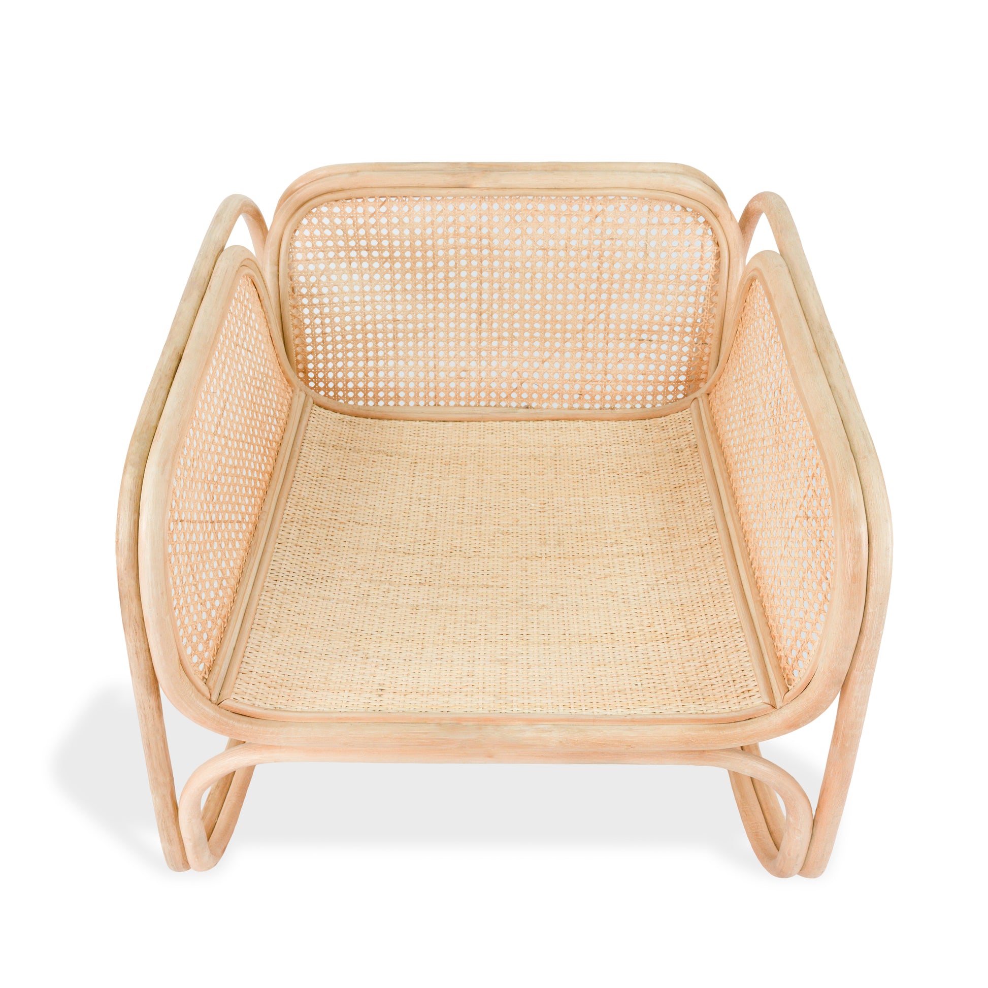 Rattan chair on a white background